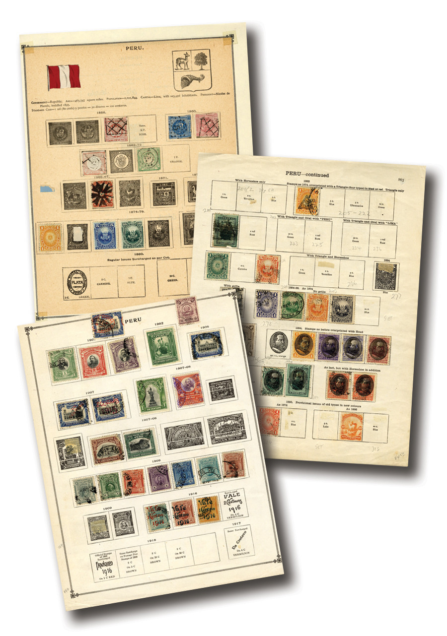 Peru Stamp Collection 1858-1937