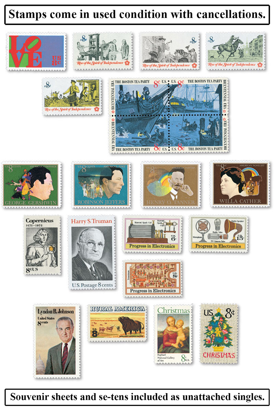 YS1973 - 1973 Commemorative Stamp Year Set - Mystic Stamp Company