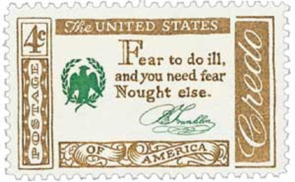 1140 - 1960 4c American Credo: Benjamin Franklin - Mystic