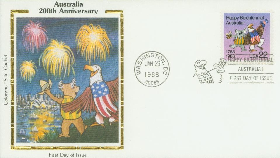 2370 - 1988 22c Australia Bicentennial - Mystic Stamp Company
