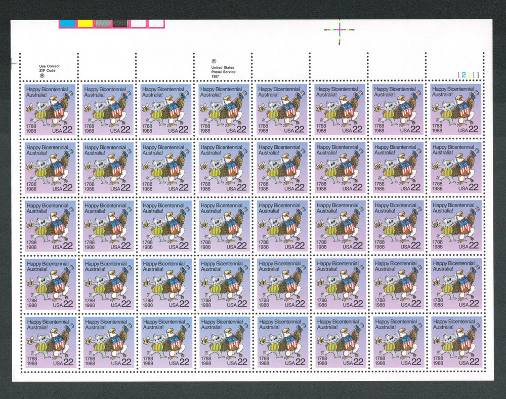 2370 - 1988 22c Australia Bicentennial - Mystic Stamp Company