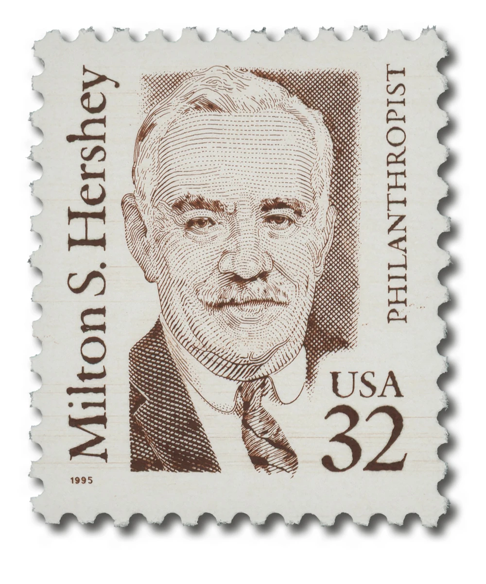 Sｔｅｌｌａ ８８ vintage hershey college 2933 - 1995 32c Great American Series: Milton S. Hershey - Mystic