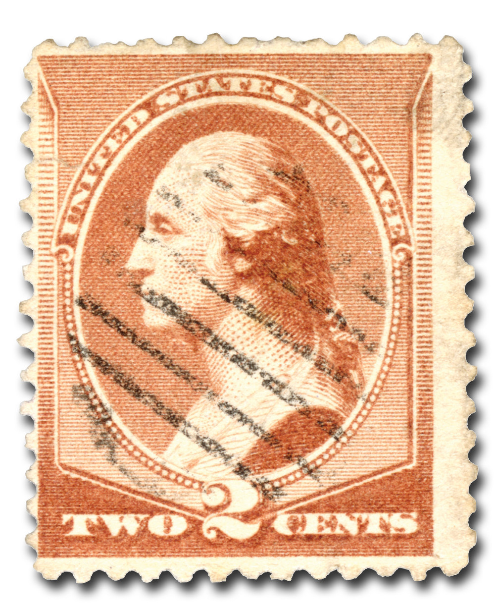 洋書 SELPService Number17F/W2002 210 - 1883 2c Washington, Red Brown, Soft Paper, Perf. 12 - Mystic