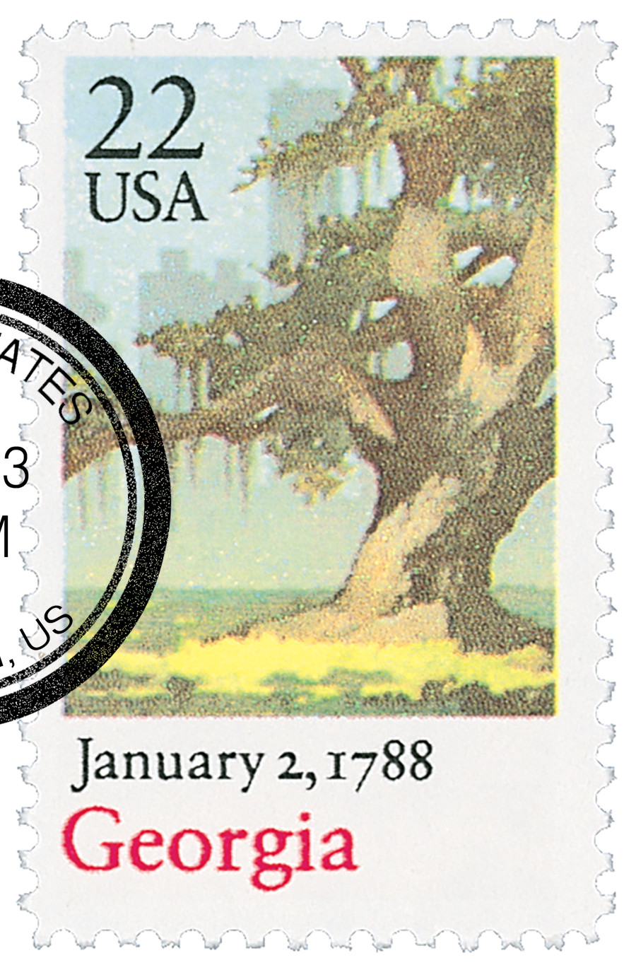 2339 - 1988 22c Bicentenary Statehood: Georgia - Mystic Stamp Company