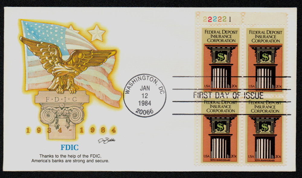 309812 -- Fleetwood First Day Cover (Plate Block) -- First Day Cover
