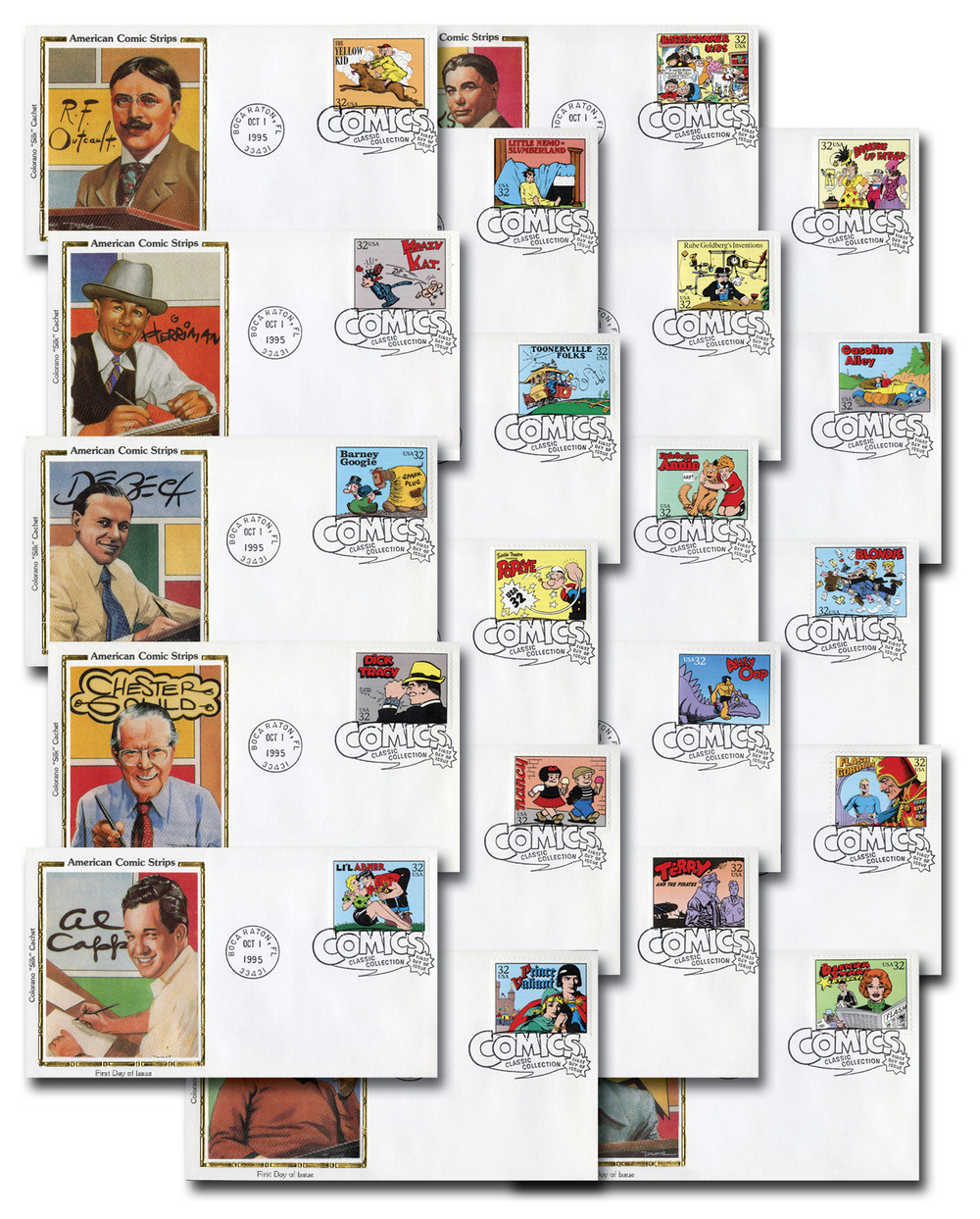 319586 -- Colorano Silk First Day Cover Set -- First Day Cover