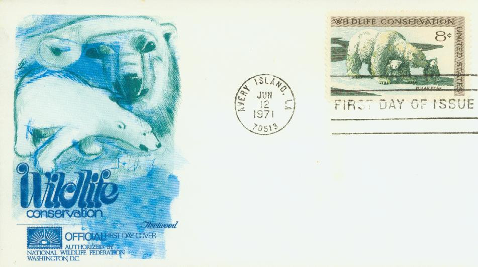 1429 - 1971 8c Wildlife Conservation: Polar Bear - Mystic Stamp