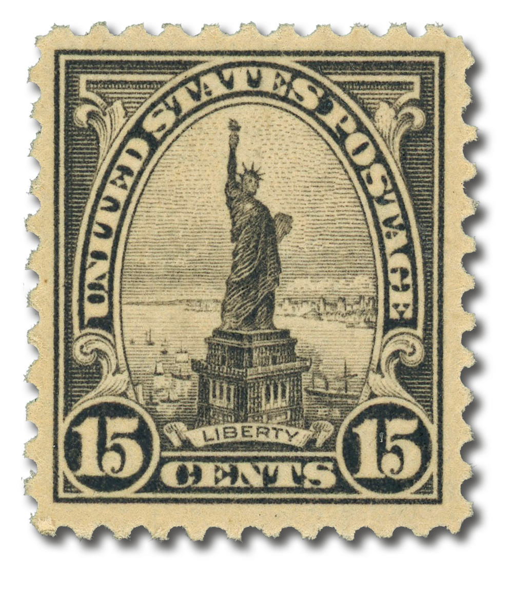 566 - 1922 15c Statue of Liberty, Gray, Perf. 11 - Mystic Stamp