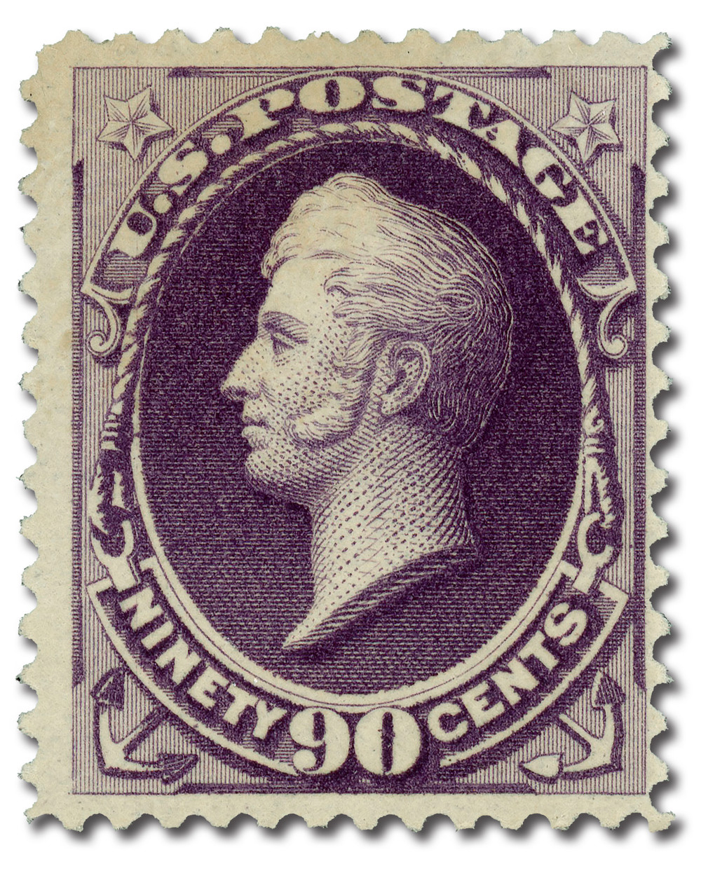218 - 1888 90c Oliver H. Perry, Purple, Soft Paper, Perf. 12
