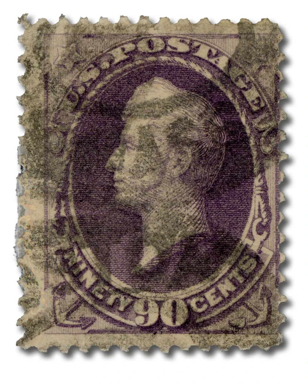 218 - 1888 90c Oliver H. Perry, Purple, Soft Paper, Perf. 12