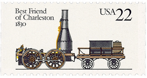 2363 - 1987 22c Steam Locomotives: Best Friend of Charleston