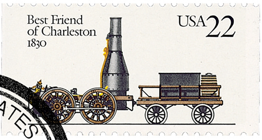 2363 - 1987 22c Steam Locomotives: Best Friend of Charleston