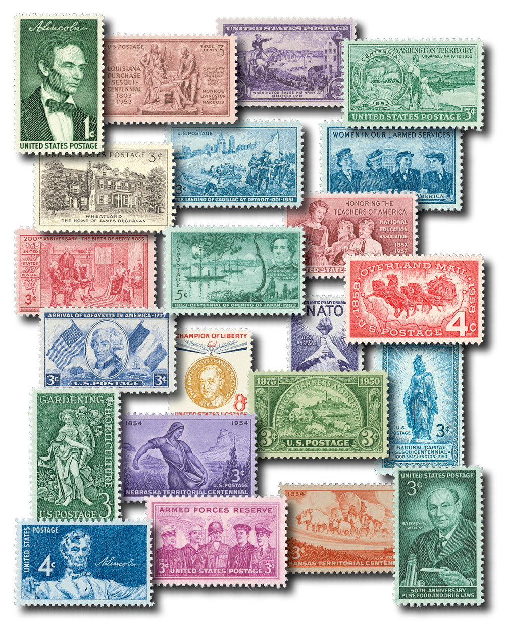YS1950-59C - 1950-59 Complete Commemorative Decade Set - 120
