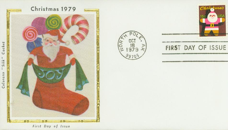1800 - 1979 15c Santa Ornament - Mystic Stamp Company