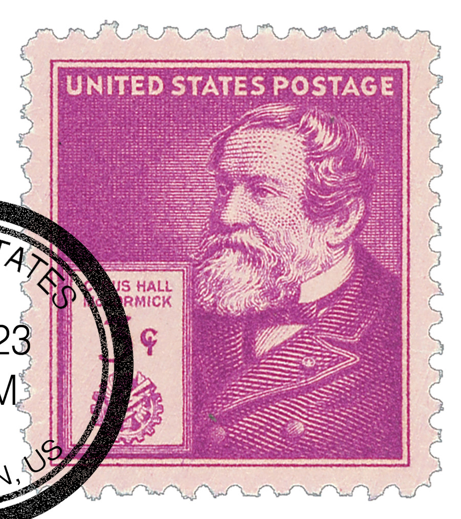 891 - 1940 3c Famous Americans Series: Cyrus Hall McCormick