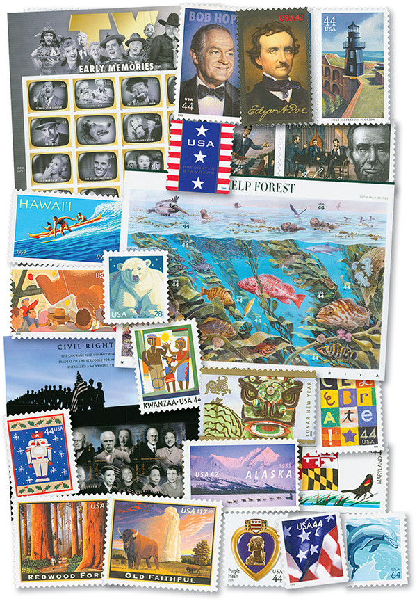 YS2009A - 2009 Complete Year Set, 107 stamps - Mystic Stamp