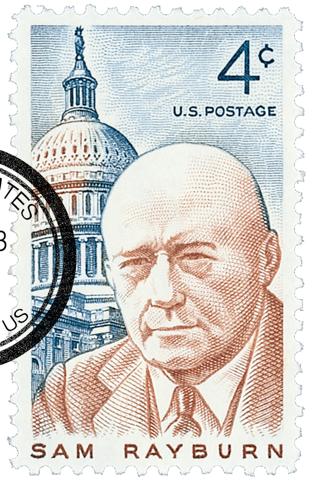 洋書 Time in New England 1202 - 1962 4c Sam Rayburn - Mystic Stamp Company