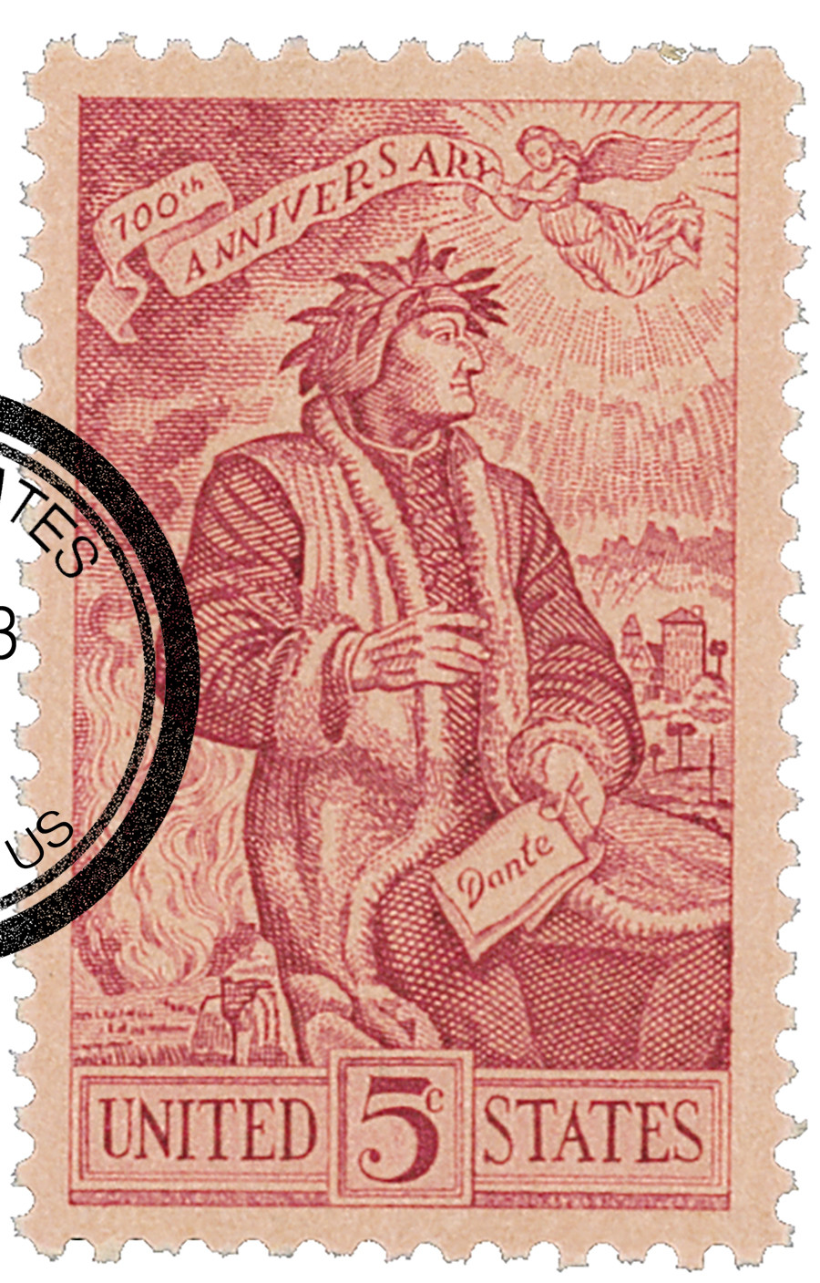 1268 - 1965 5c Dante Alighieri - Mystic Stamp Company