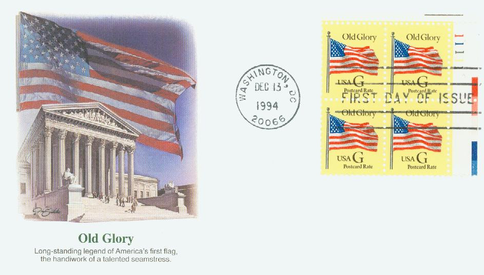 2879 - 1994 20c G-Rate Old Glory - Mystic Stamp Company