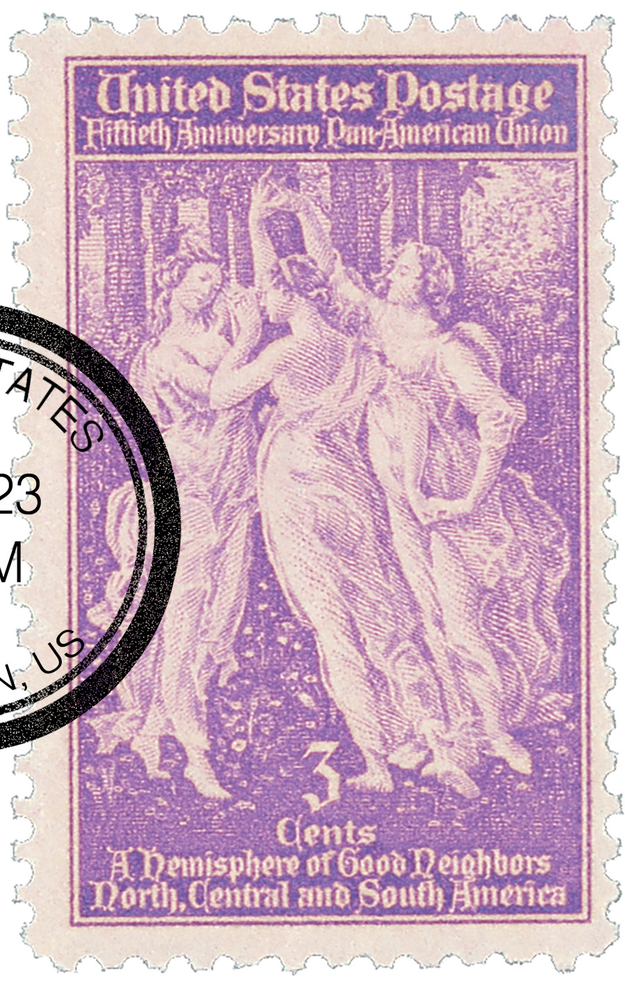 切手14 895 - 1940 3c Pan-American Union - Mystic Stamp Company