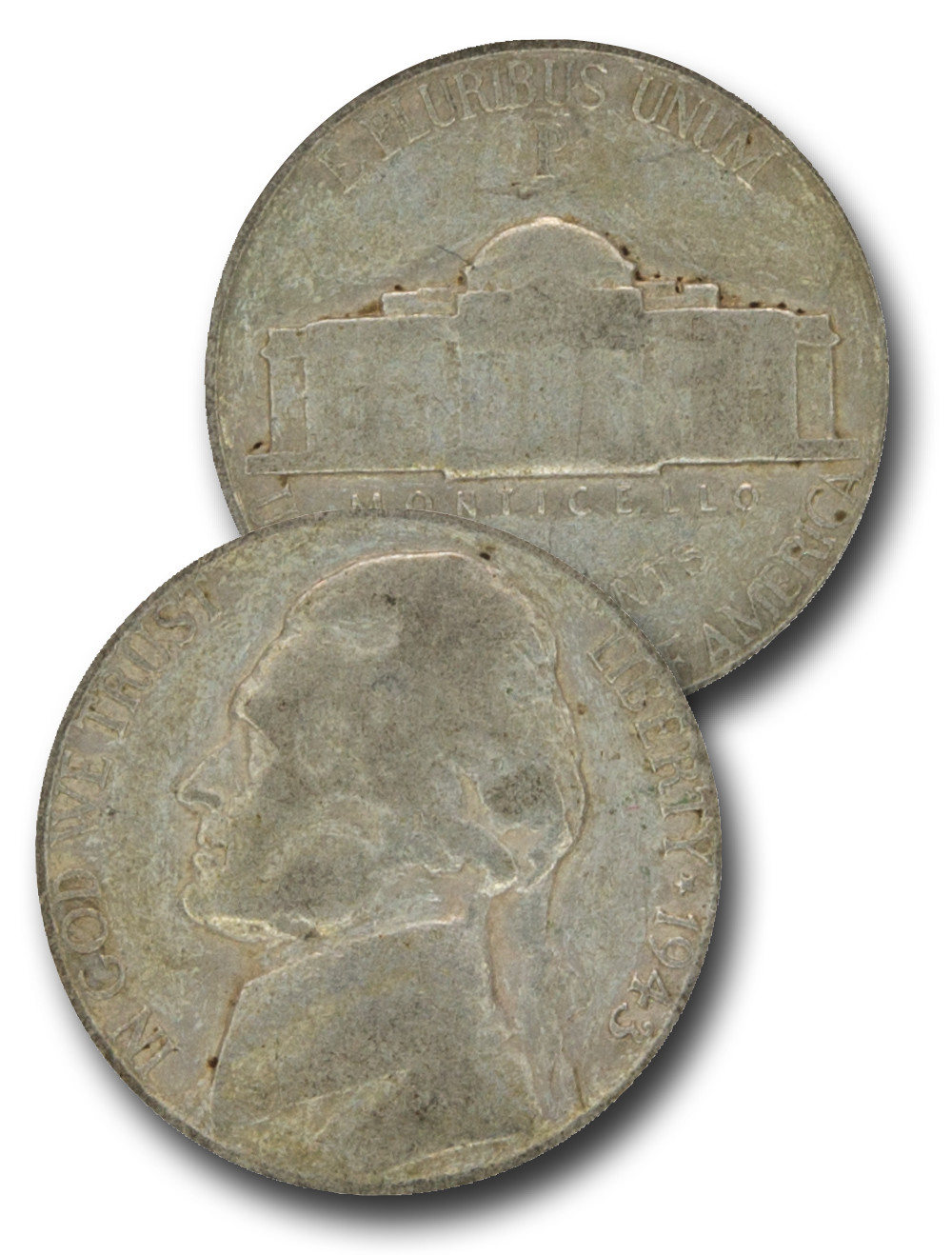 CN-943P - 1943-P War Time Nickel - Mystic Stamp Company