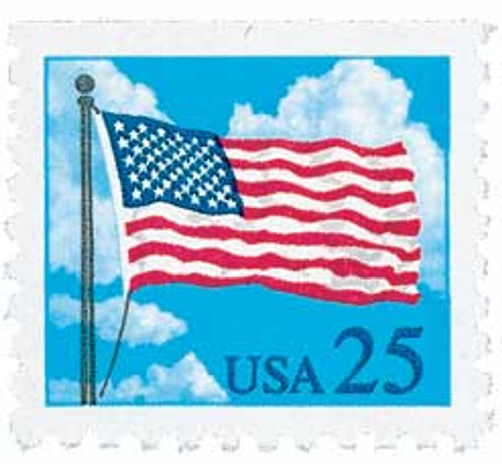 2285A - 1987-88 25c Flag & Clouds, Booklet Single - Mystic