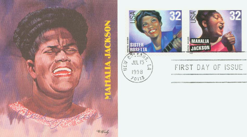 3216 - 1998 32c Gospel Singers: Mahalia Jackson - Mystic Stamp Company