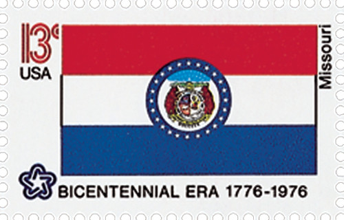 1656 - 1976 13c Bicentennial State Flags: Missouri - Mystic Stamp