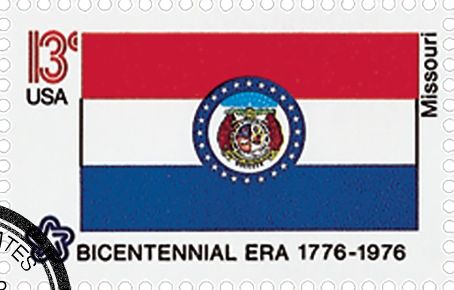 1656 - 1976 13c Bicentennial State Flags: Missouri - Mystic Stamp