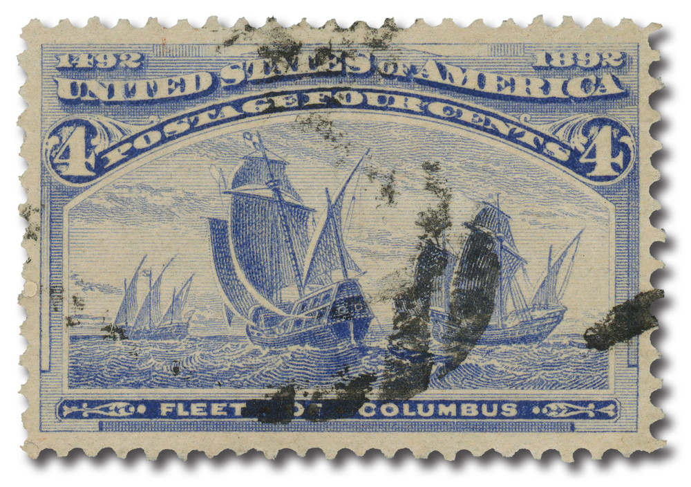 233 - 1893 4c Fleet of Columbus, Ultramarine - Mystic Stamp Company