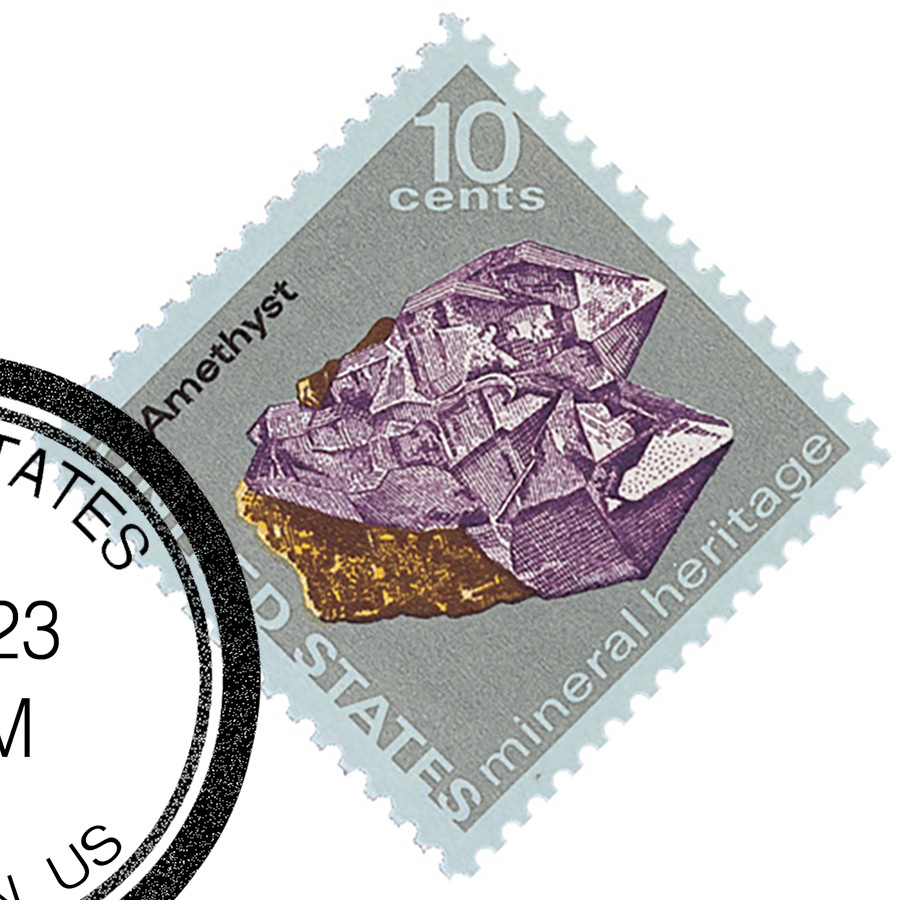 1540 - 1974 10c Mineral Heritage: Amethyst - Mystic Stamp Company
