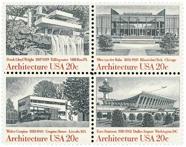 2019-22 - 1982 20c American Architecture - Mystic Stamp Company