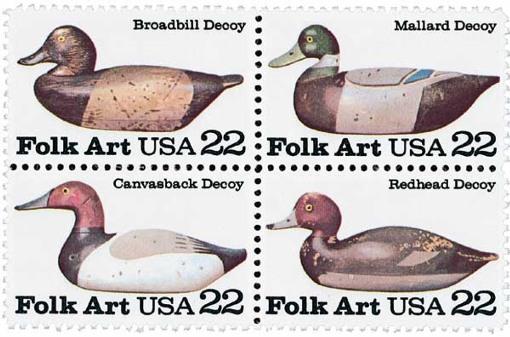 2138-41 - 1985 22c Broadbill Duck Decoys - Mystic Stamp Company