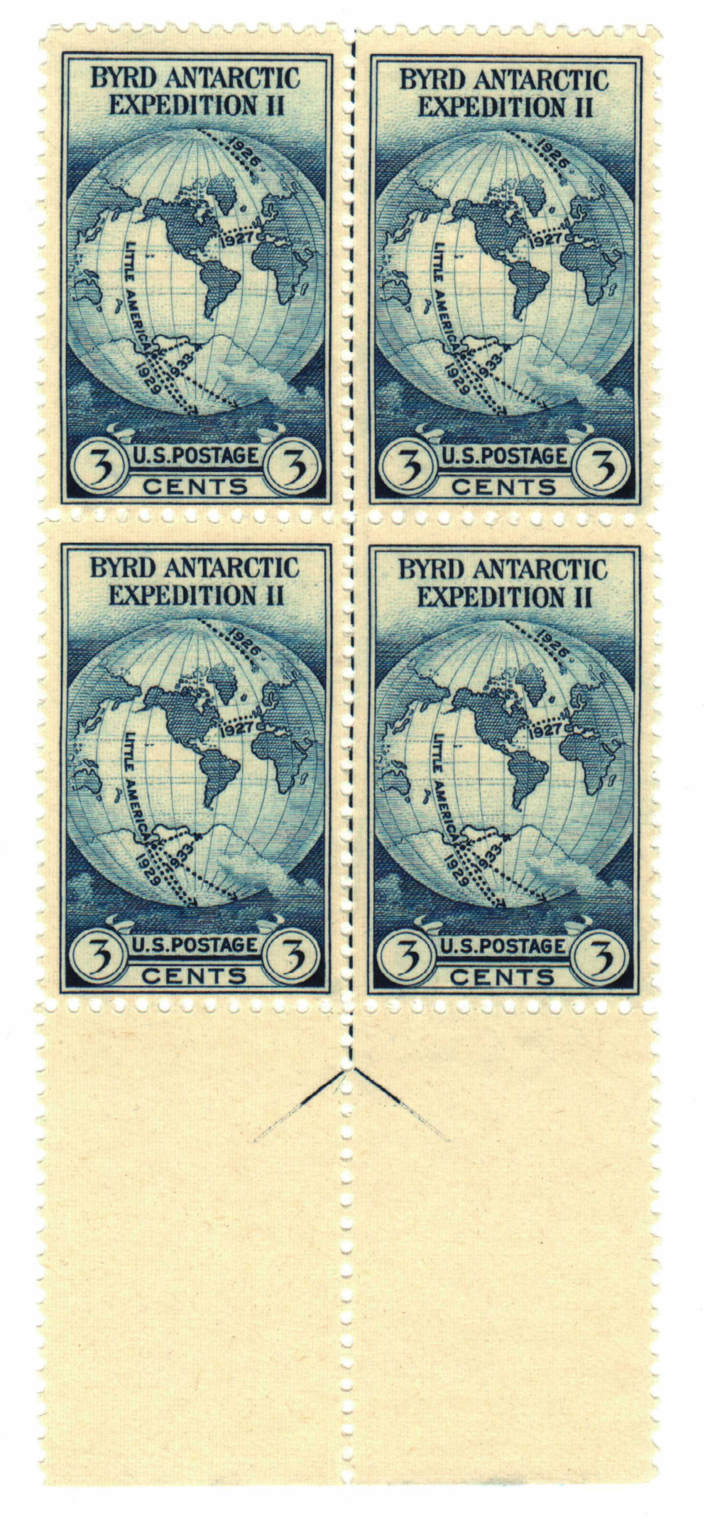 342702 -- Mint Bottom Arrow Block -- Mint Stamp(s)