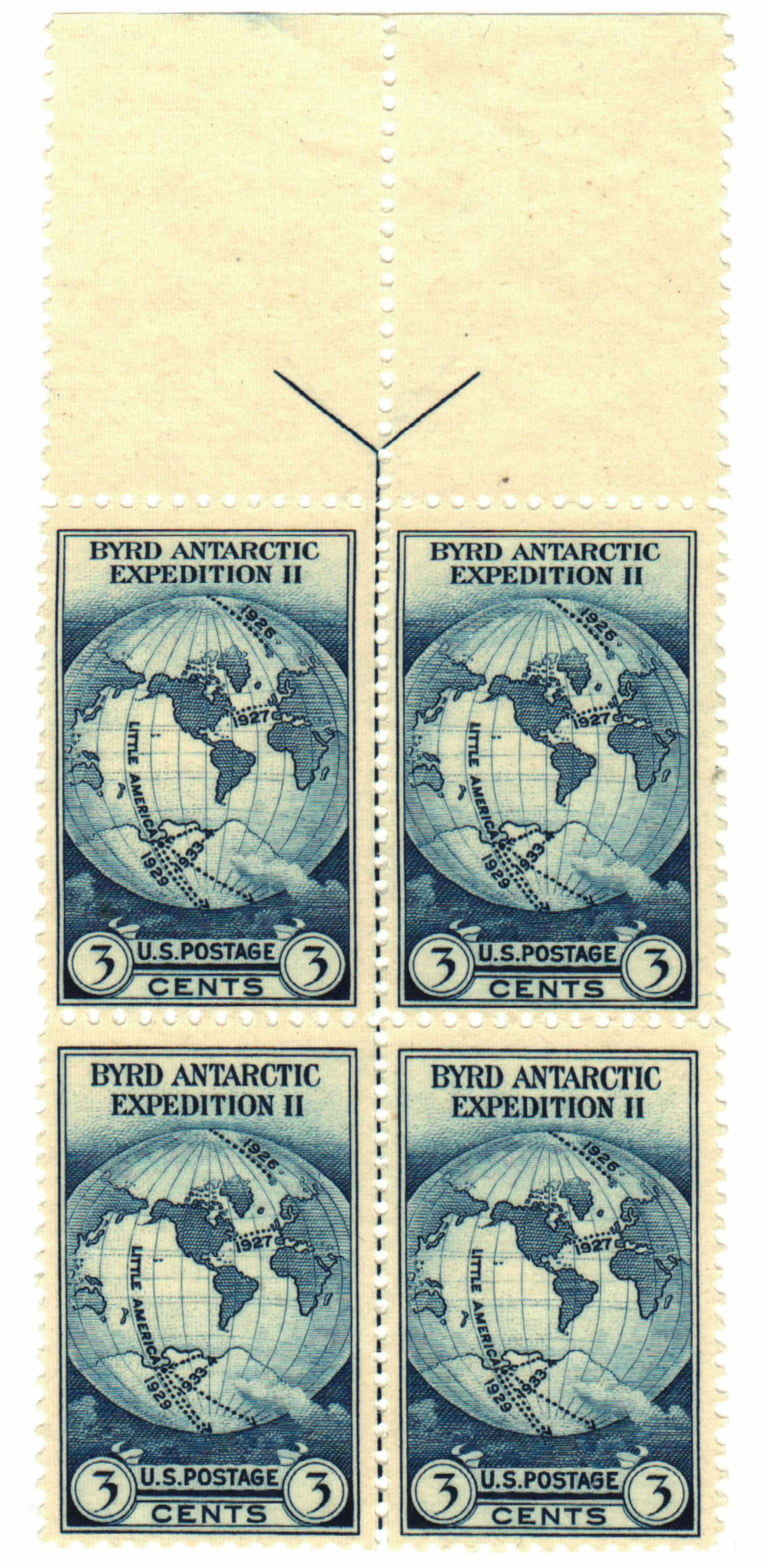 342705 -- Mint Top Arrow Block -- Mint Stamp(s)