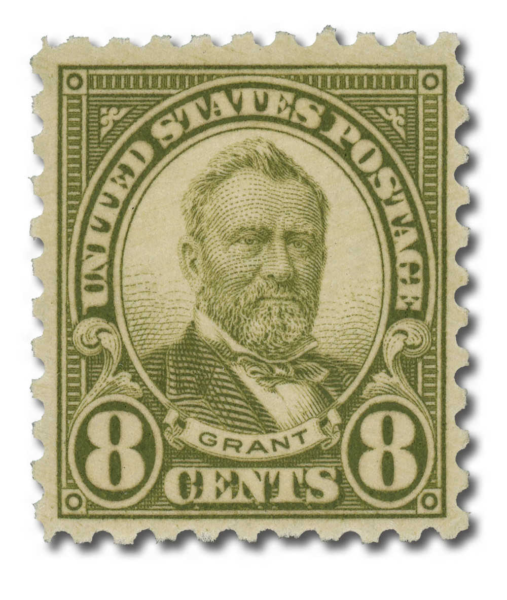 589 - 1926 8c Ulysses S. Grant, Olive Green, Perf. 10 - Mystic