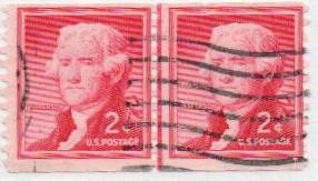 1055 - 1954 2c Liberty Series: Thomas Jefferson, Coil - Mystic