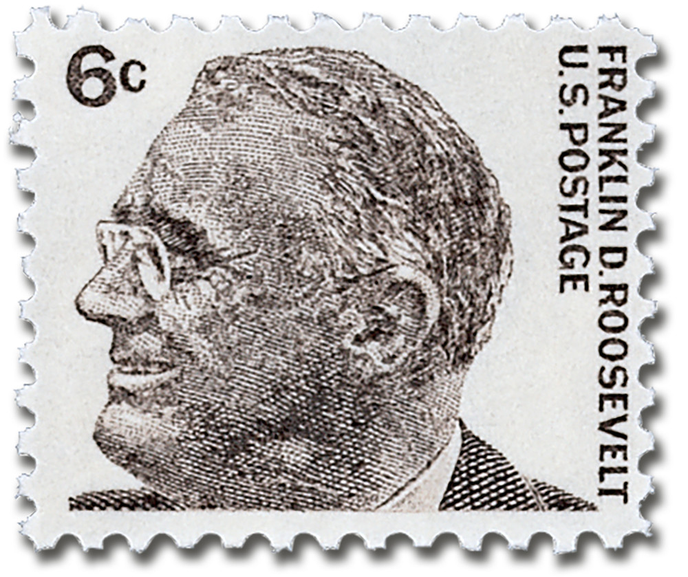 1284 - 1966 6c Prominent Americans: Franklin D. Roosevelt - Mystic