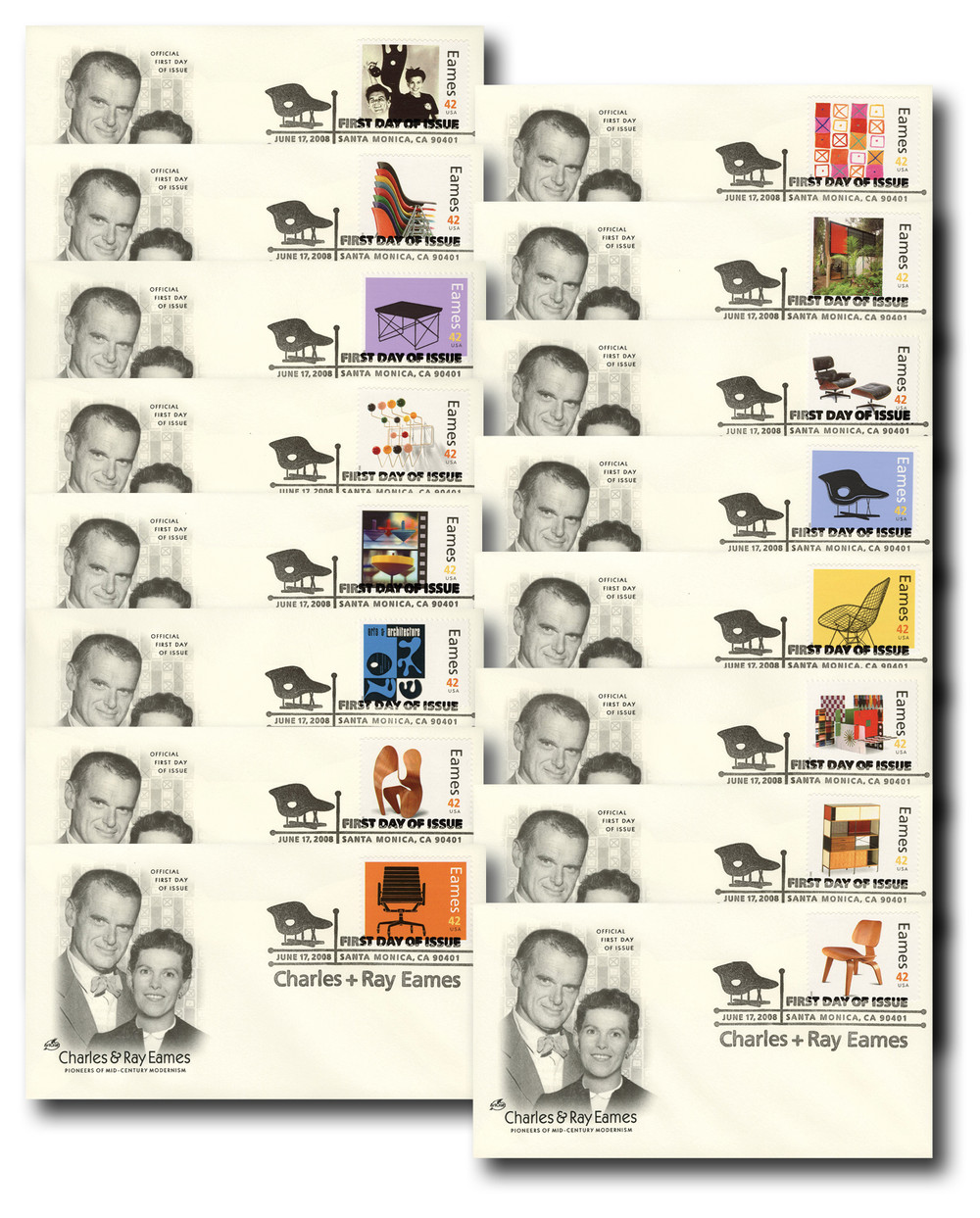 4333 - 2008 42c Charles & Ray Eames - Mystic Stamp Company