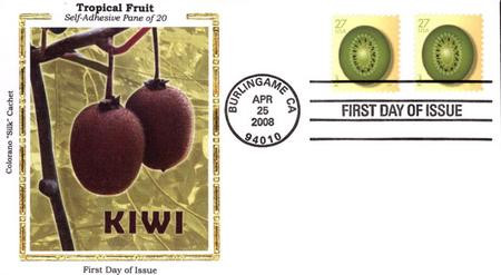 4255 - 2008 27c Tropical Fruit: Kiwi - Mystic Stamp Company