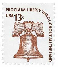 1595 - 1975 13c Americana Series: Liberty Bell - Mystic Stamp Company