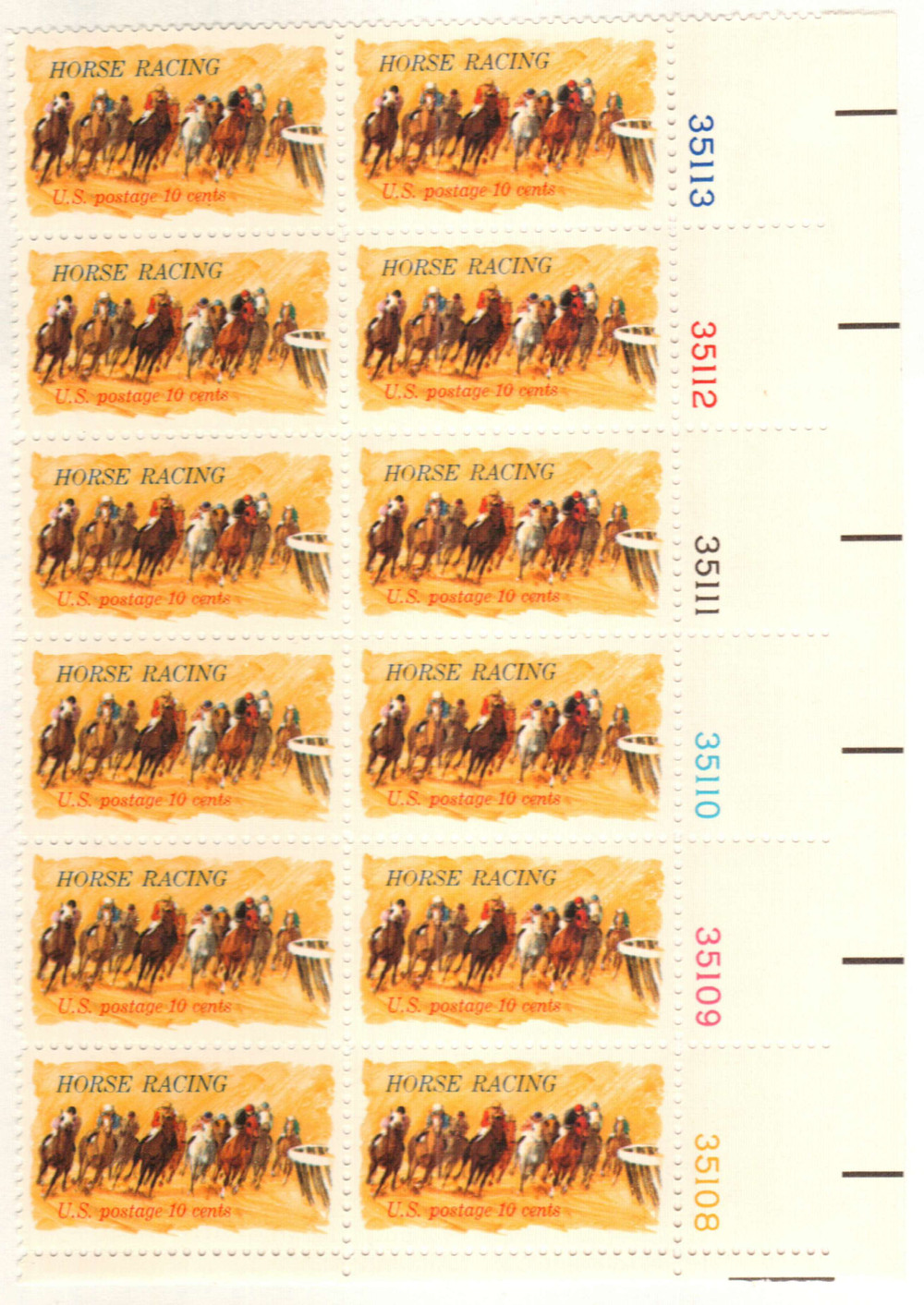 1528 - 1974 10c Horse Racing - Mystic Stamp Company