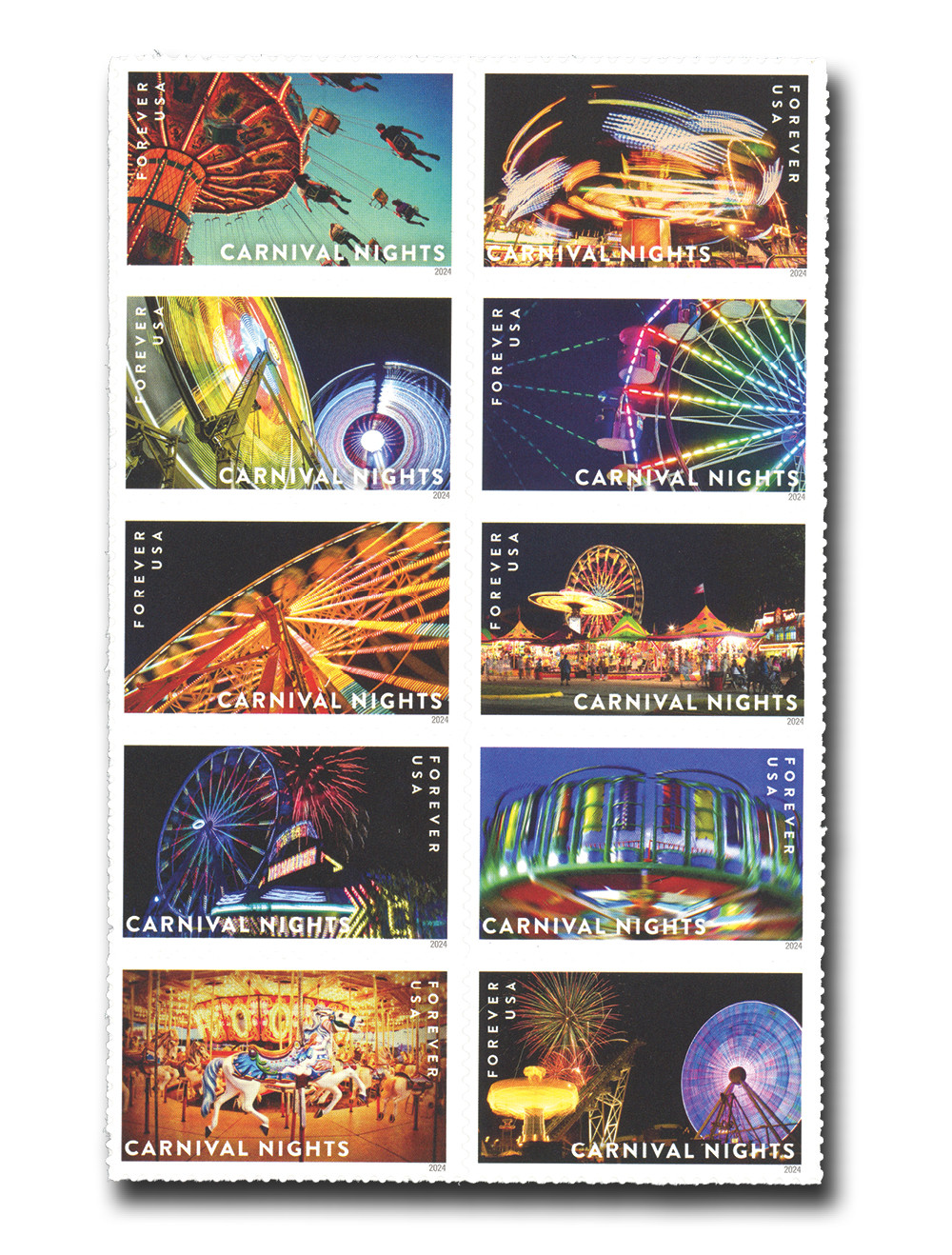 5855-64 - 2024 First-Class Forever Stamps - Carnival Nights