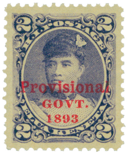 H57 - 1893 2c Princess Victoria Kamamalu, Dull Violet, Hawaii, Red