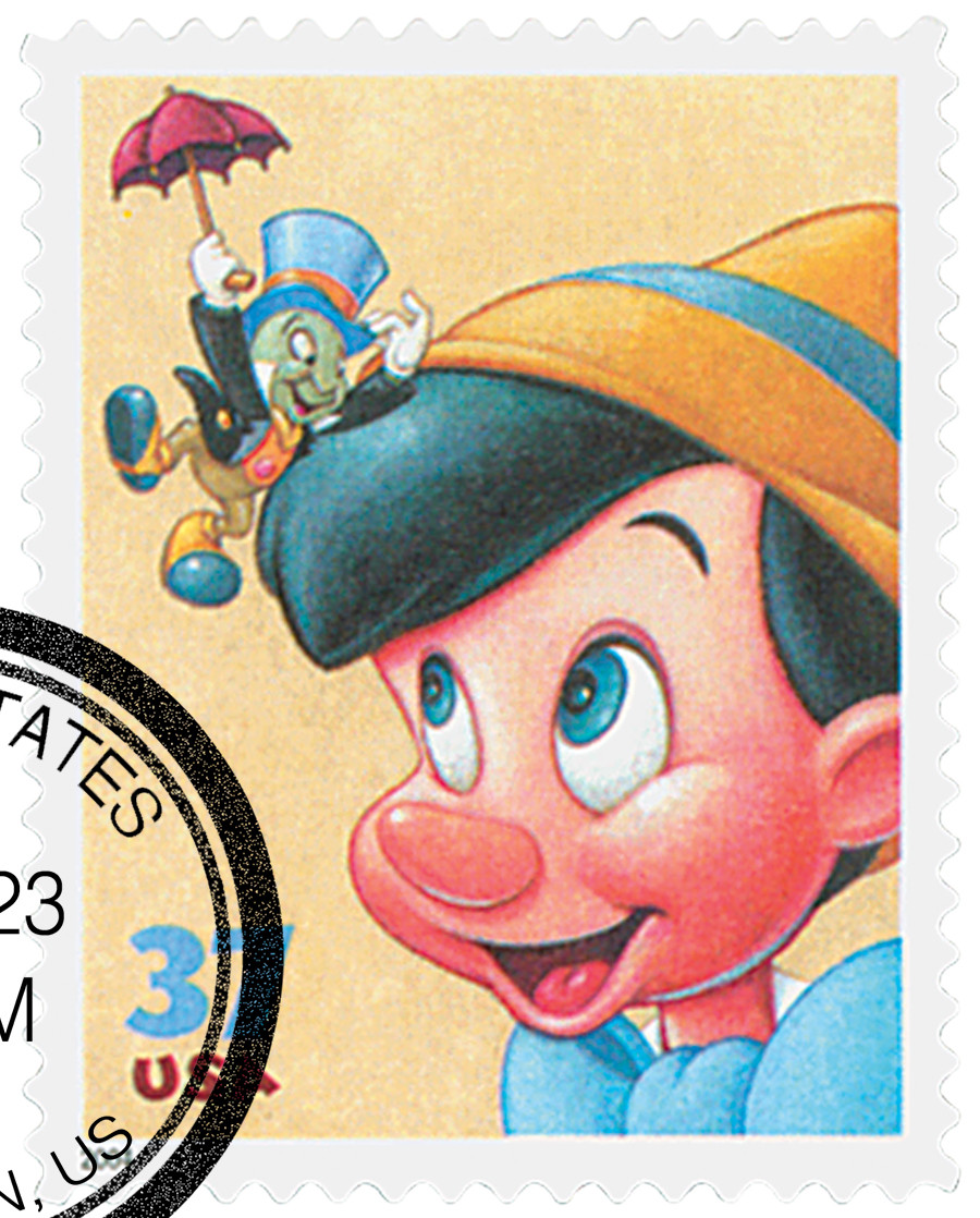 3868 - 2004 37c The Art of Disney: Friendship - Jiminy Cricket