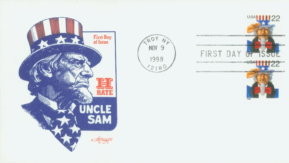 3259 - 1998 22c Uncle Sam - Mystic Stamp Company