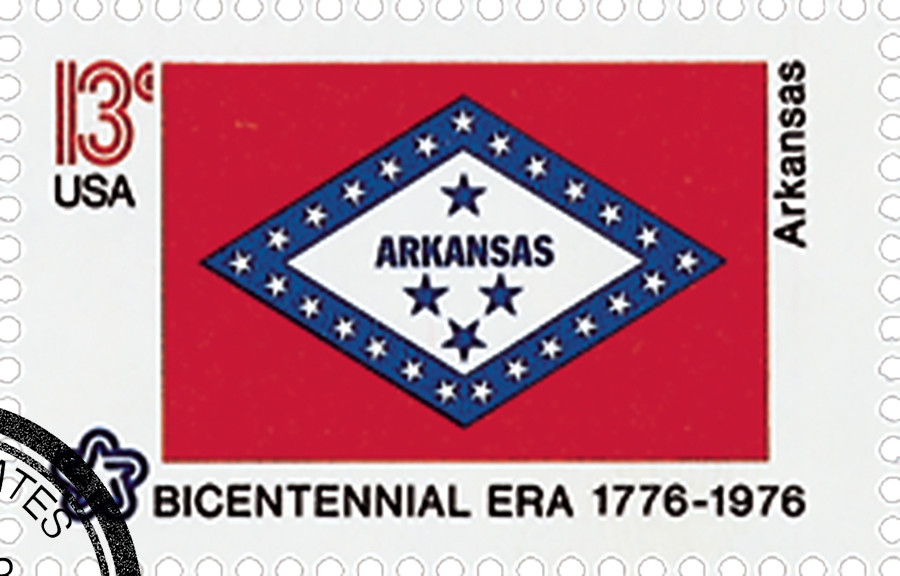1657 - 1976 13c Bicentennial State Flags: Arkansas - Mystic Stamp