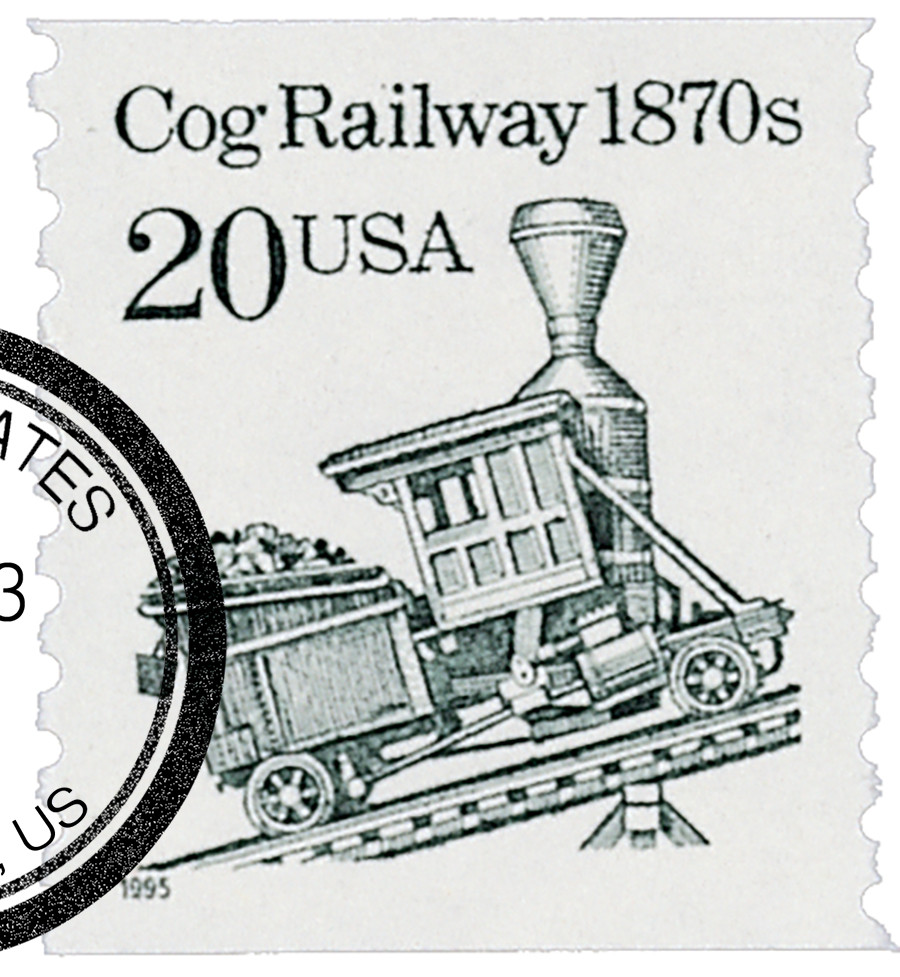 2463 - 1995 20c Transportation Series: 1870s Cog Railway - Mystic