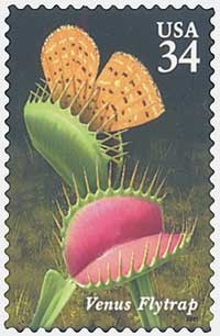 3528 - 2001 34c Carnivorous Plants: Venus Flytrap - Mystic Stamp