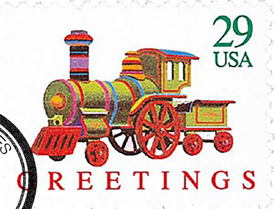 2712 - 1992 29c Christmas Greetings: Locomotive - Mystic Stamp Company